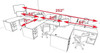 Six Persons Modern Executive Office Workstation Desk Set, #CH-AMB-S11