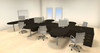 Two Persons Modern Executive Office Workstation Desk Set, #CH-AMB-S48