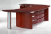 New 3Pc Cherrywood Oval Executive Office Desk #U-VAN-O1