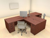Two Persons Modern Executive Office Workstation Desk Set, #CH-AMB-S1