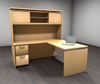 4pc L Shaped Modern Contemporary Executive Office Desk Set, #AL-SED-L6