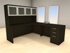 4pc L Shaped Modern Executive Office Desk Set, #CH-AMB-L10
