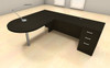 3pc L Shaped Modern Executive Office Desk Set, #CH-AMB-L18