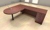 3pc L Shaped Modern Executive Office Desk Set, #CH-AMB-L19