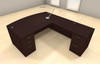 4pc L Shaped Modern Executive Office Desk Set, #CH-AMB-L23