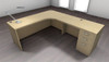 3pc L Shaped Modern Executive Office Desk Set, #CH-AMB-L4