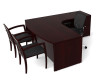 3pc L Shaped Modern Contemporary Executive Office Desk Set, #CH-JAD-L5