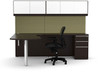 7pc L Shaped Modern Executive Office Desk Set, #CH-VER-L5