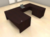 4pc U Shaped Modern Executive Office Desk Set, #CH-AMB-U53