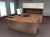 5pc U Shaped Glass Door Modern Executive Office Desk Set, #CH-VER-U17