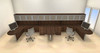 Two Persons Modern Executive Office Workstation Desk Set, #CH-AMB-S59