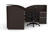 Modern Contemporary Glass Counter L Office Reception Desk Set, #CH-VER-R1