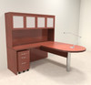 4pc Modern Contemporary L Shaped Executive Office Desk Set, #RO-ABD-L11