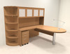 5pc Modern Contemporary L Shaped Executive Office Desk Set, #RO-ABD-L19