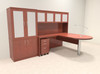 6pc Modern Contemporary L Shaped Executive Office Desk Set, #RO-ABD-L23