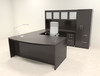 6pc Modern Contemporary U Shaped Executive Office Desk Set, #RO-ABD-U12