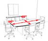 Modern Contemporary Boat Shaped 8' Feet Conference Table, #RO-ABD-C5