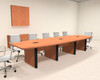 Modern Boat Shaped 14' Feet Conference Table, #OF-CON-CP11