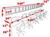 Five Person Modern Divider Office Workstation Desk Set, #CH-AMB-SP100
