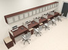 Five Person Modern Divider Office Workstation Desk Set, #CH-AMB-SP116