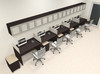 Five Person Modern Divider Office Workstation Desk Set, #CH-AMB-SP117