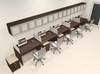 Five Person Modern Divider Office Workstation Desk Set, #CH-AMB-SP119