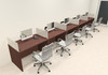 Five Person Modern Divider Office Workstation Desk Set, #CH-AMB-SP76