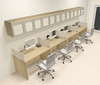 Four Person Modern Divider Office Workstation Desk Set, #CH-AMB-SP95