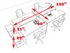 Four Persons Modern Office Divider Workstation Desk Set, #CH-AMB-FP39