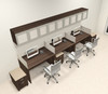 Three Person Modern Divider Office Workstation Desk Set, #CH-AMB-SP109