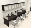 Three Person Modern Divider Office Workstation Desk Set, #CH-AMB-SP87