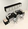 Two Person Modern Divider Office Workstation Desk Set, #CH-AMB-SP103