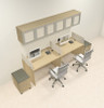 Two Person Modern Divider Office Workstation Desk Set, #CH-AMB-SP105