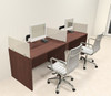 Two Person Modern Divider Office Workstation Desk Set, #CH-AMB-SP61