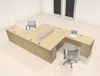 Two Persons L Shaped Office Divider Workstation Desk Set, #CH-AMB-FP5