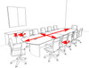 Modern Contemporary 14' Feet Conference Table, #MT-MED-C17