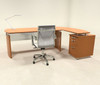 2pc Modern Contemporary L Shape Executive Office Desk Set, #RO-NAP-L1