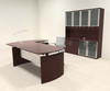 4pc Modern Contemporary L Shape Executive Office Desk Set, #RO-NAP-L12