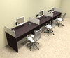 Three Person Divider Modern Office Workstation Desk Set, #OT-SUL-SP7