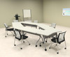 6pcs Diamond Shape Training / Conference Table Set, #MT-SYN-LT25