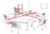 6pcs Hexagon Shape Training / Conference Table Set, #MT-SYN-LT38