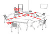 6pcs Hexagon Shape Training / Conference Table Set, #MT-SYN-LT40