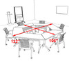 6pcs Hexagon Shape Training / Conference Table Set, #MT-SYN-LT48