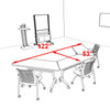 3pcs U Shape Training / Conference Table Set, #MT-SYN-LT50