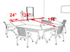 5pcs U Shape Training / Conference Table Set, #MT-SYN-LT59