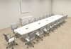 Modern Boat Shaped 22' Feet Conference Table, #OF-CON-C128