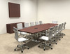 Modern Boat Shaped Steel Leg 12' Feet Conference Table, #OF-CON-CM27