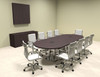 Modern Racetrack Steel Leg 10' Feet Conference Table, #OF-CON-CM7