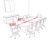 Modern Racetrack Cube Leg 10' Feet Conference Table, #OF-CON-CQ1