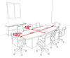 Modern Boat Shaped Cube Leg 10' Feet Conference Table, #OF-CON-CQ15